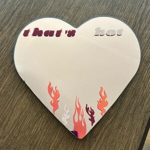 Custom That’s Hot Rose tinted Heart Shaped Decorative Mirror